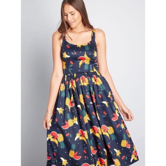 Collectif x ModCloth Daytime’s Finest Fruit Retro Dress UK 26 = US 22 or 3X - Picture 9 of 16
